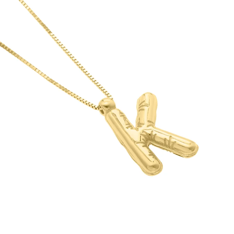 Best necklaces and pendants with art deco elements for a vintage, glamorous design-14K Helium Initial K Pendant