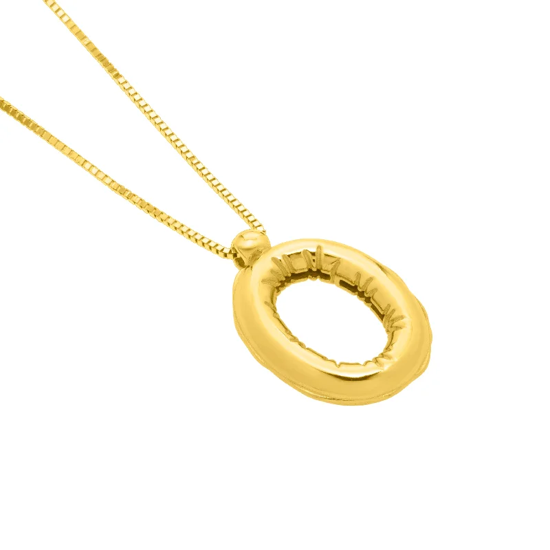 Stunning necklaces and pendants with ruby and diamond combinations for a luxurious effect-14K Helium Initial O Pendant