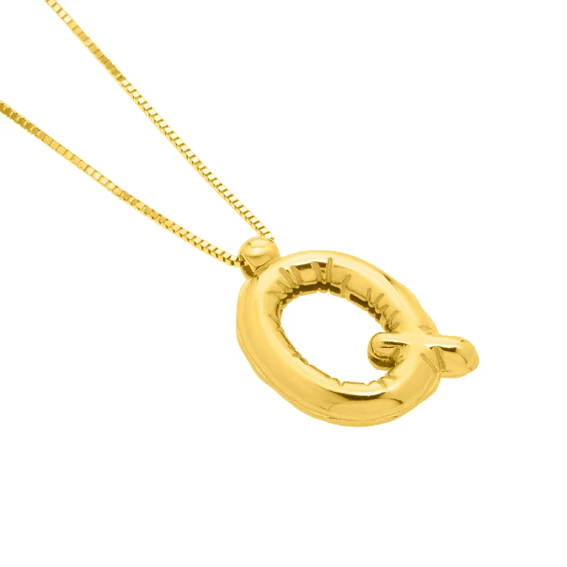 Necklaces and pendants with matching rings for a coordinated set of jewelry-14K Helium Initial Q Pendant