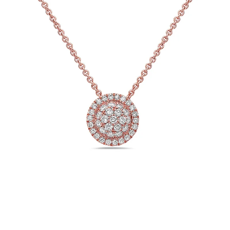 Best necklaces and pendants with cubic zirconia for a budget-friendly dazzling effect-18K Rose Gold Diamond Station Necklace