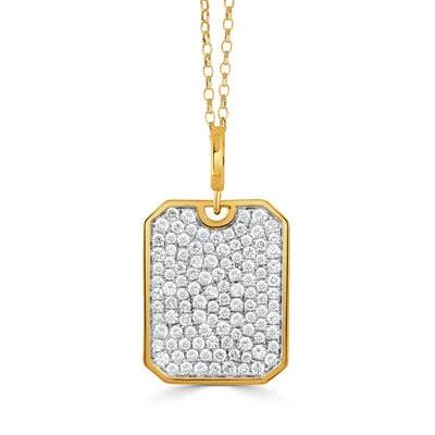 Beautiful necklaces and pendants with layered chains for a fashionable, chic look-18K Yellow Gold Diamond Pendant