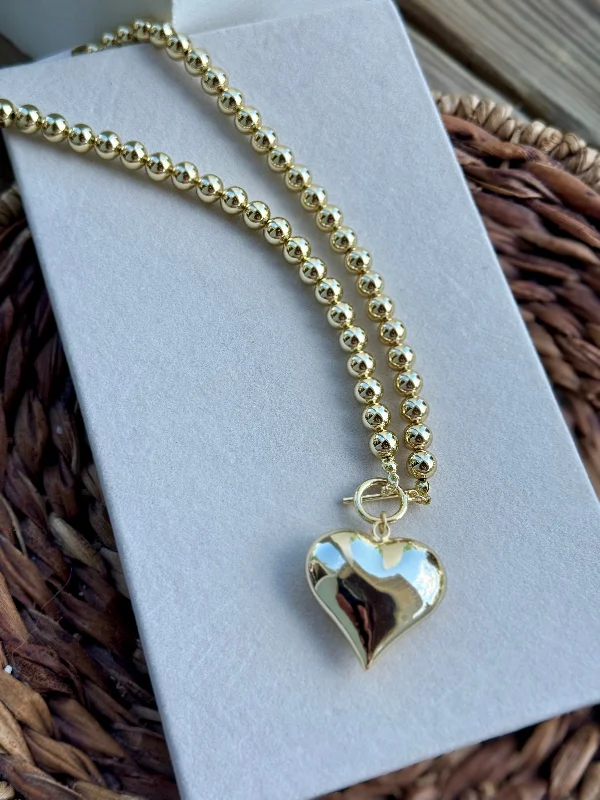 Necklaces and pendants with geometric pendants for a clean, contemporary design-Mega Love Necklace by Treasure Jewels