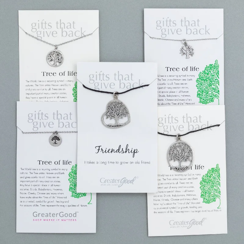 Elegant necklaces and pendants with diamond accents for added sparkle-Friendship Tree Necklace