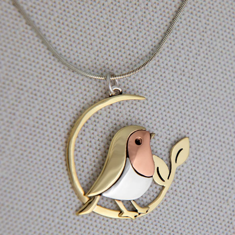 Beautiful necklaces and pendants with natural stones for an earthy, organic vibe-Standing Bird Sterling Necklace