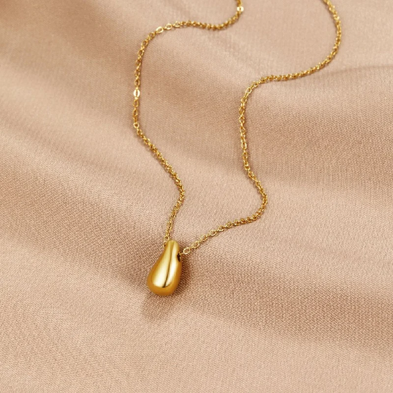 Beautiful necklaces and pendants with tree branch motifs for a nature-inspired design-Amara Golden Teardrop Necklace