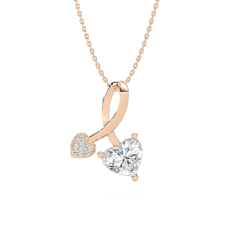 Necklaces and pendants with clear quartz for a pure and radiant look-Charmed Heart Pendant