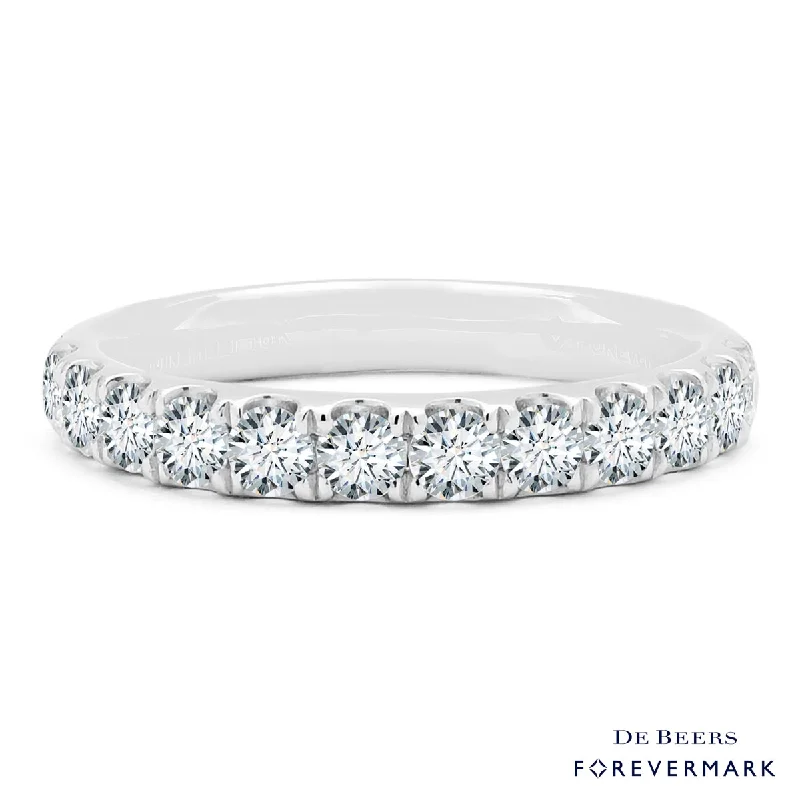 Rings with rainbow moonstone for color play -Forevermark Petite Diamond Band in 18kt White Gold (3/4ct tw)