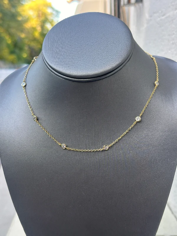 Beautiful necklaces and pendants with geometric shapes for a modern, artistic design-Diamond By The Yard Necklace