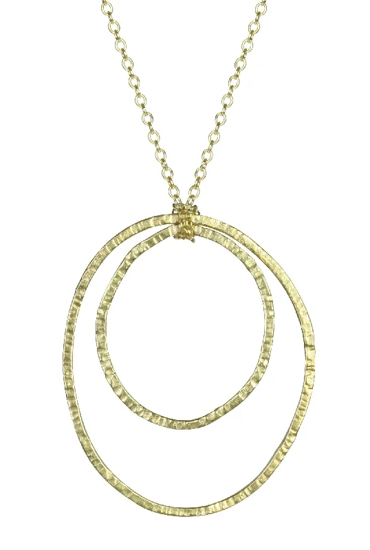 Beautiful necklaces and pendants with layered chains for a fashionable, chic look-Double Loop Pendant