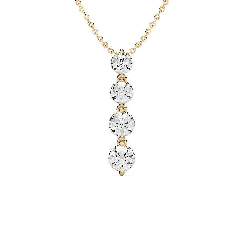 Best necklaces and pendants for weddings with matching designs for bride and groom-Eternal Journey Round Diamond Pendant