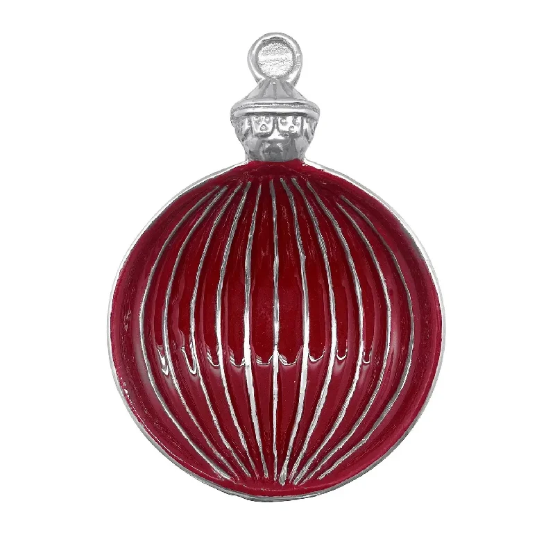 Best necklaces and pendants with minimalist pendants for a sleek, understated look-Red Ornament Candy Dish