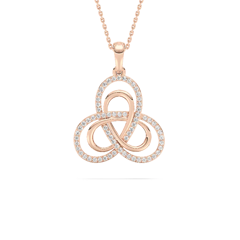 Beautiful necklaces and pendants with tree branch motifs for a nature-inspired design-Infinity Diamond Knot Pendant Necklace