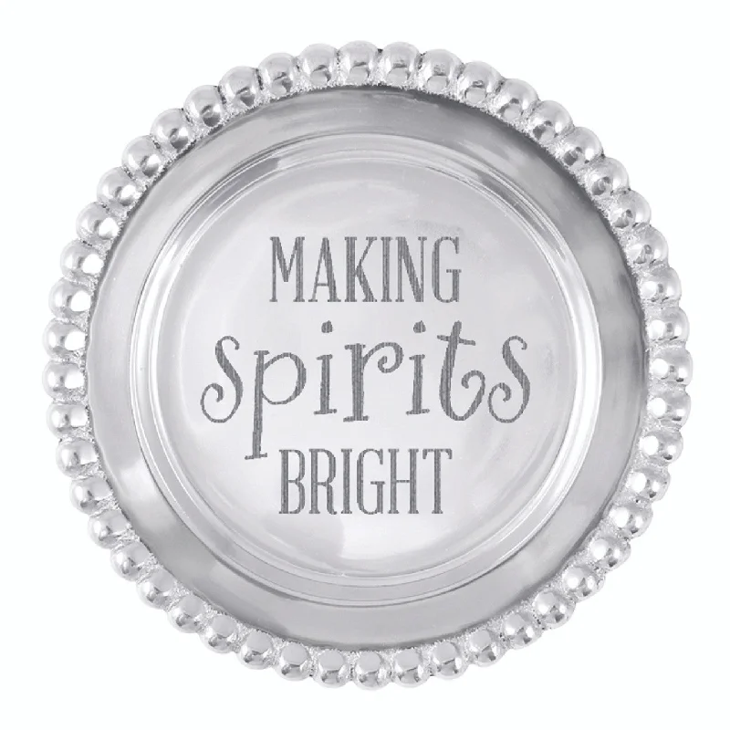 Necklaces and pendants with custom designs for a completely unique jewelry piece-"Making Spirits Bright" Beaded Wine plate