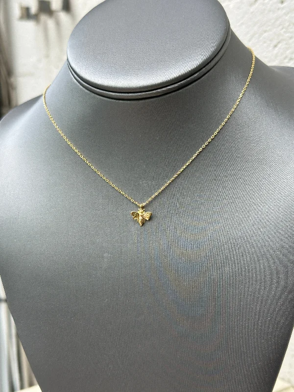 Necklaces and pendants with diamond pendants for a luxurious sparkling effect-Mini Bee Pendant Necklace