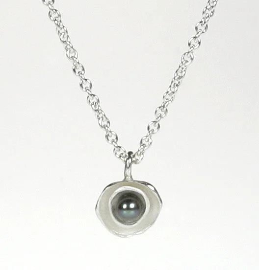 Necklaces and pendants with lock and key designs for a symbolic gesture-Oyster Pod Pendant with Pearl