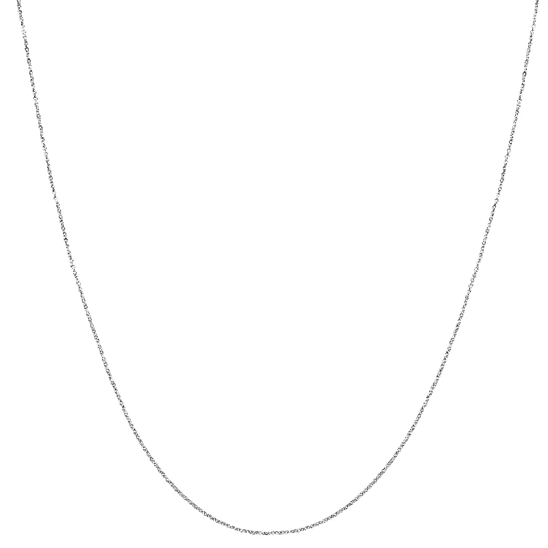 Necklaces and pendants with leaf-shaped designs for an earthy, organic feel-Platinum 0.97mm Oval Cable Chain