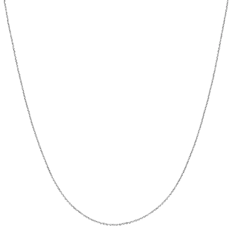 Beautiful necklaces and pendants with tree branch motifs for a nature-inspired design-Platinum 1.1mm Diamond Cut Cable Chain