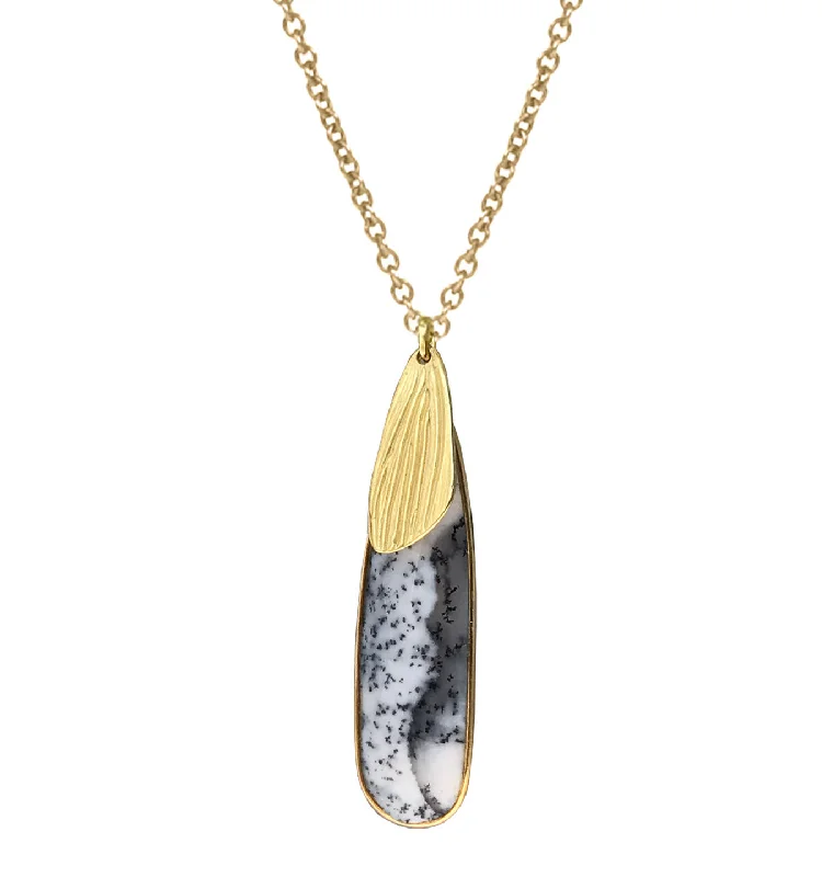 Beautiful necklaces and pendants with natural stones for an earthy, organic vibe-Reed Teardrop Stone Pendant