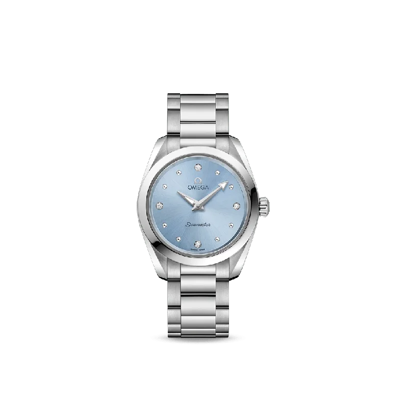 Necklaces and pendants with engraved messages for a deeply personal, sentimental gift-Seamaster Aqua Terra 150M Quartz 28MM