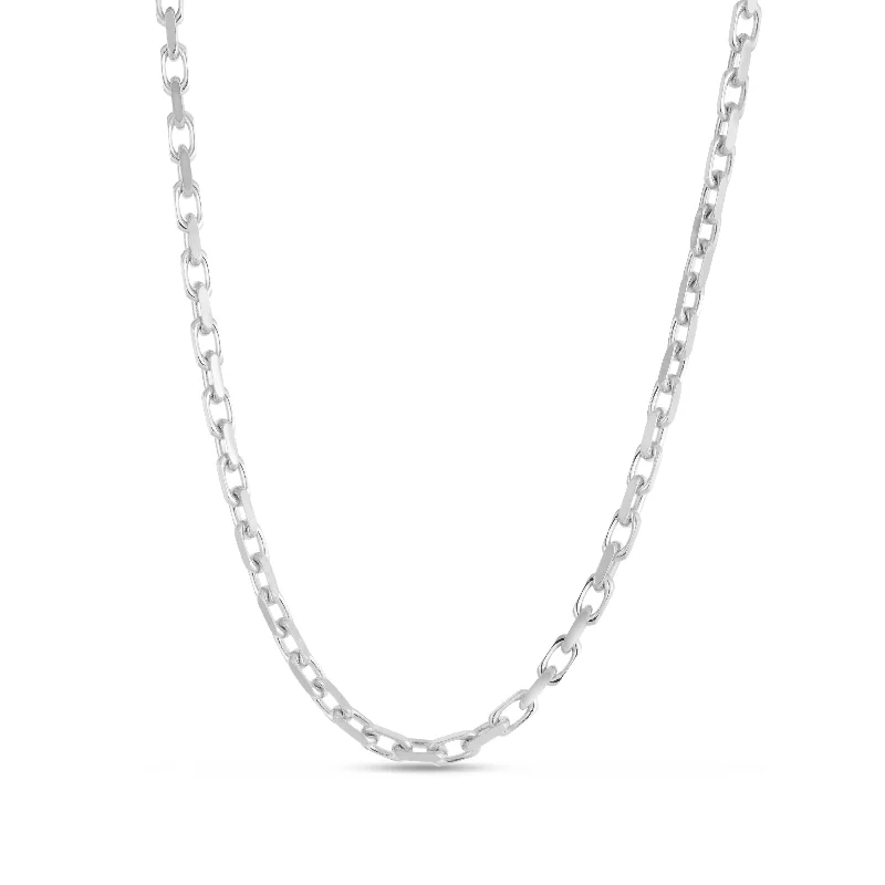 Best necklaces and pendants with personalized coordinates for a special keepsake-Silver 2.8mm French Cable Chain