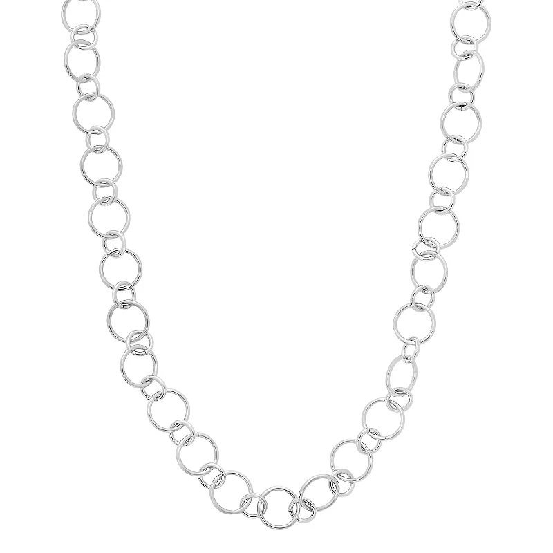 Best necklaces and pendants with statement designs for a fashionable accessory-Silver Link Chain Necklace