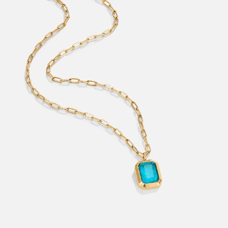 Best necklaces and pendants with crystal accents for a sparkling and elegant style-Teal Green Crystal Necklace