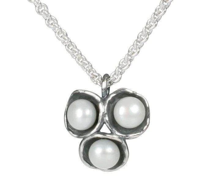 Best necklaces and pendants with opal gemstones for an iridescent glow-Tri-Pod Pearl Pendant