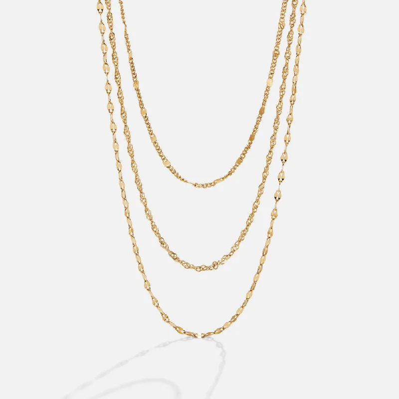 Stylish necklaces and pendants with diamonds for a glamorous and elegant look-Lila Multi Chain Necklace