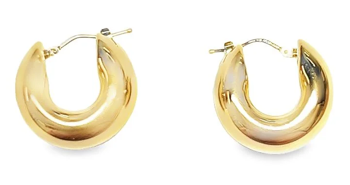 Star Shaped Drop Earrings for Charm -14Y Puffy Domed Hoop Earrings