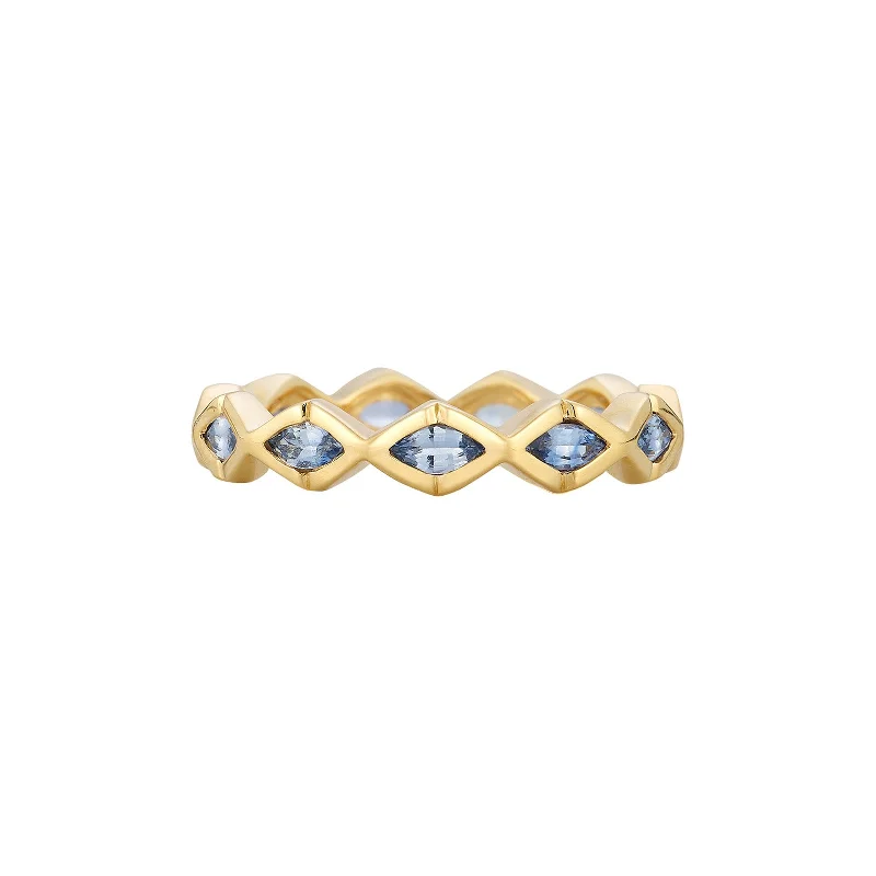 Water Dreamscapes Stacking Ring - Blue Sapphire