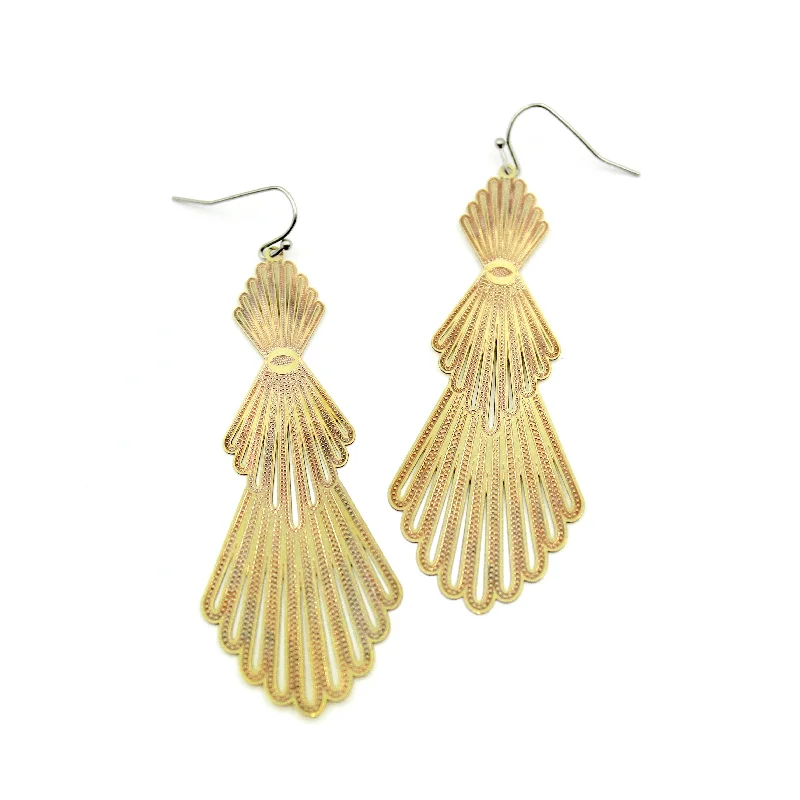 Drop Earrings for Work Attire -Art Deco Drop Earrings