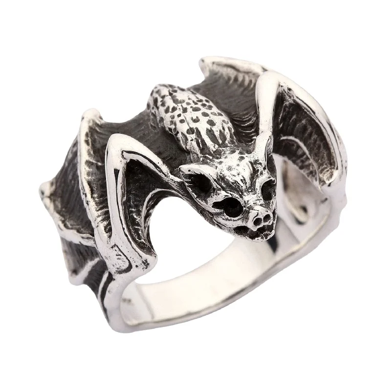 Bat Sterling Silver Ring