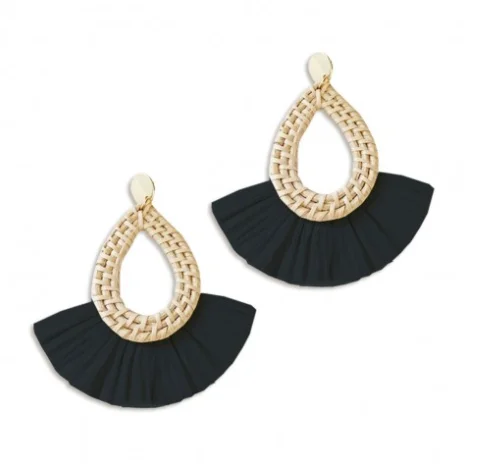 Drop Earrings for Casual Outfit -Black Daydream Earrings