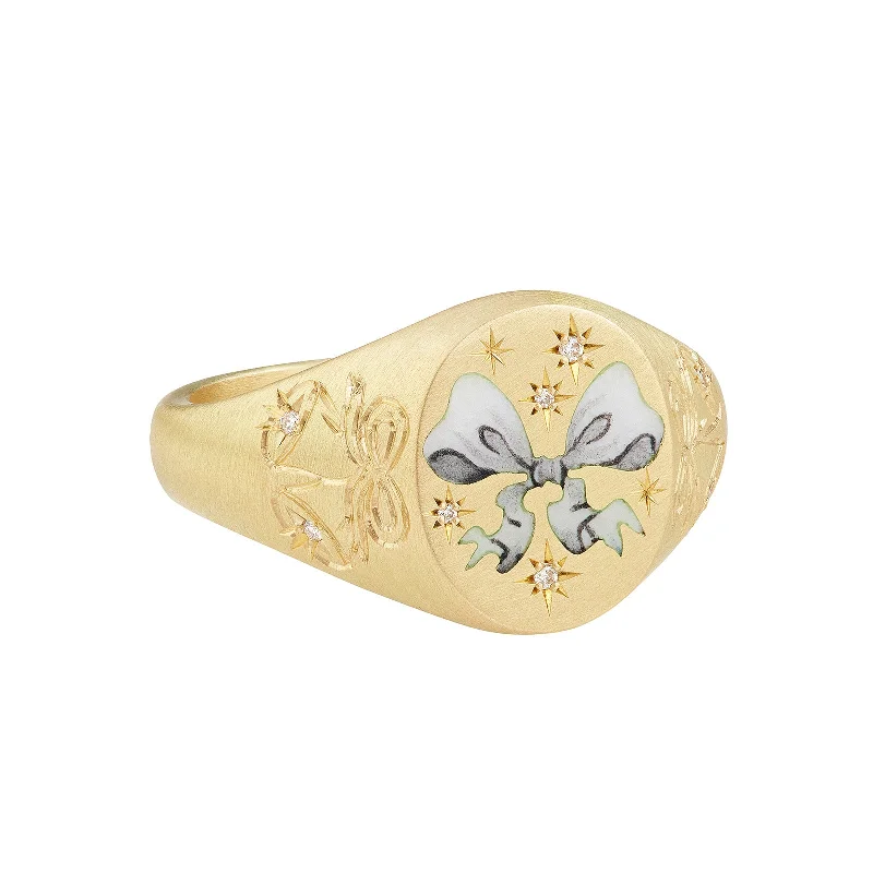 Wedding Bells Rococo Ribbon Ring