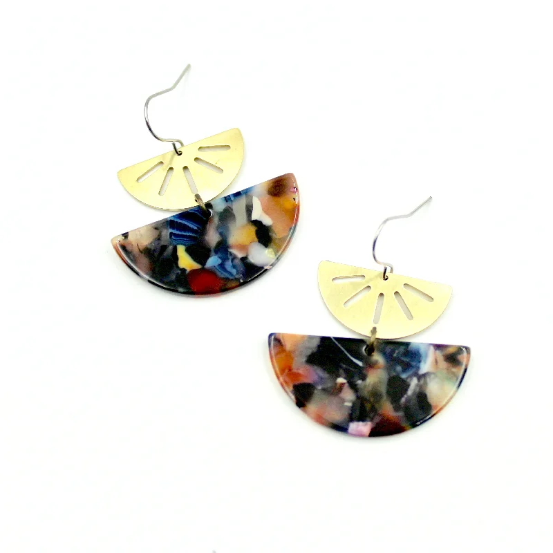 African Drop Earrings with Culture -Colorful Rays Earrings