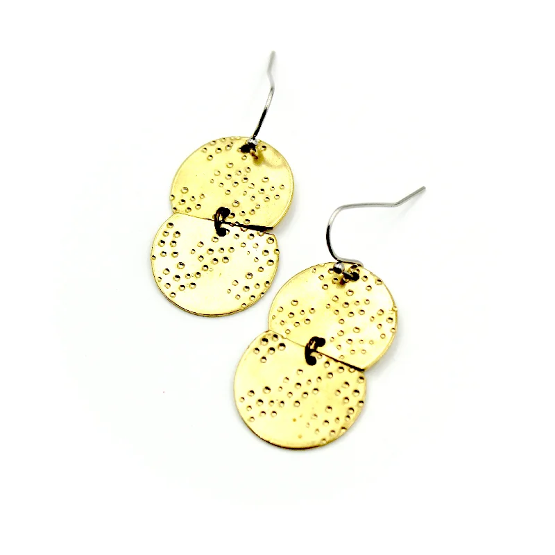 Lightweight Drop Earrings for All Day -Stamped Bubble Earrings