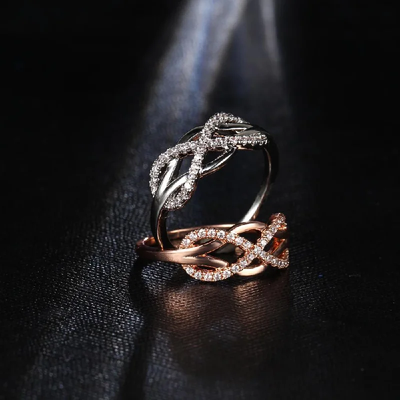 Dazzling Crystal Infinity Ring