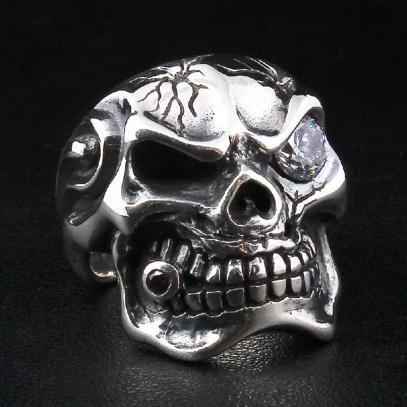 Diamond Eye Mafia 925 Sterling Silver Skull Ring