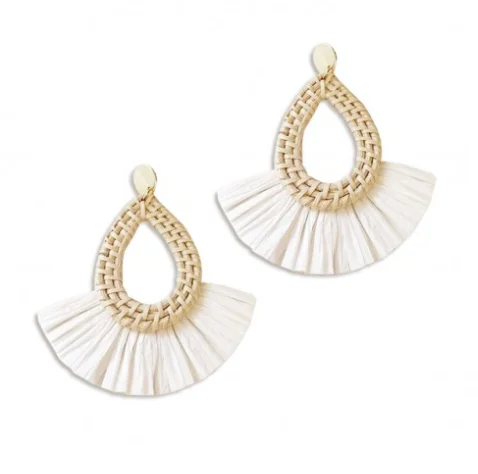 Drop Earrings for Formal Attire -White Daydream Earrings