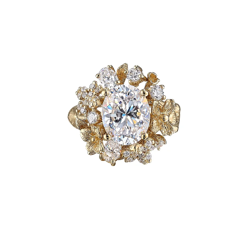 Golden Posy Diamond Ring