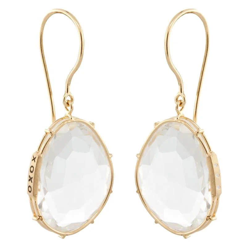 Drop Earrings for Graduation Day -Heather B. Moore White Topaz Harriet Stone Earrings