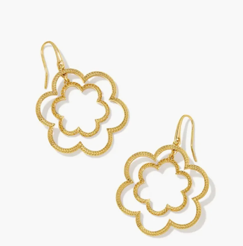 Drop Earrings for Festival Style -Kendra Scott-Susie Open Frame Earrings in Gold 9608851972