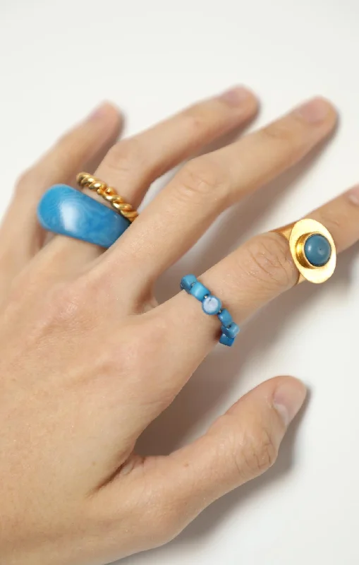 Kore Maxi Ring in Blue