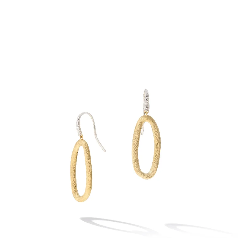 Lightweight Drop Earrings for All Day -Marco Bicego Jaipur Gold Diamond Drop Earrings