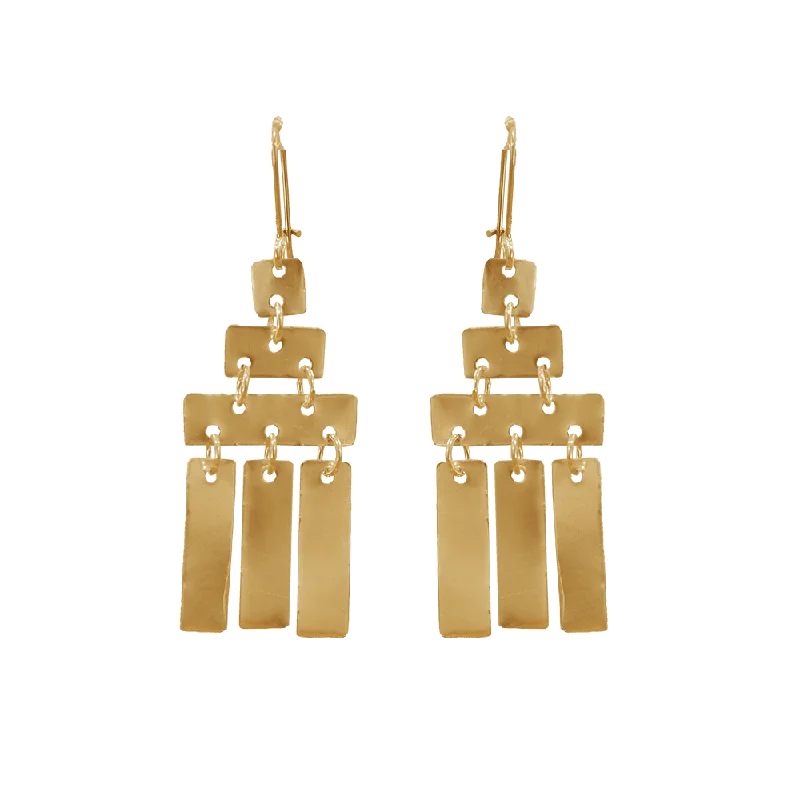 Drop Earrings with Enamel Coating -Mini Chandelier Earrings