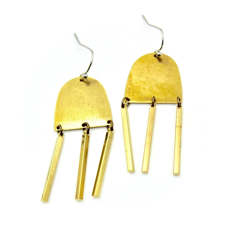 Round Drop Earrings for Classic -Modern Fringe Earrings