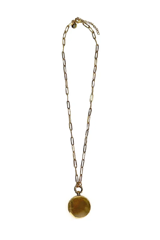 Paperclip Layering Charm Necklace - Gold