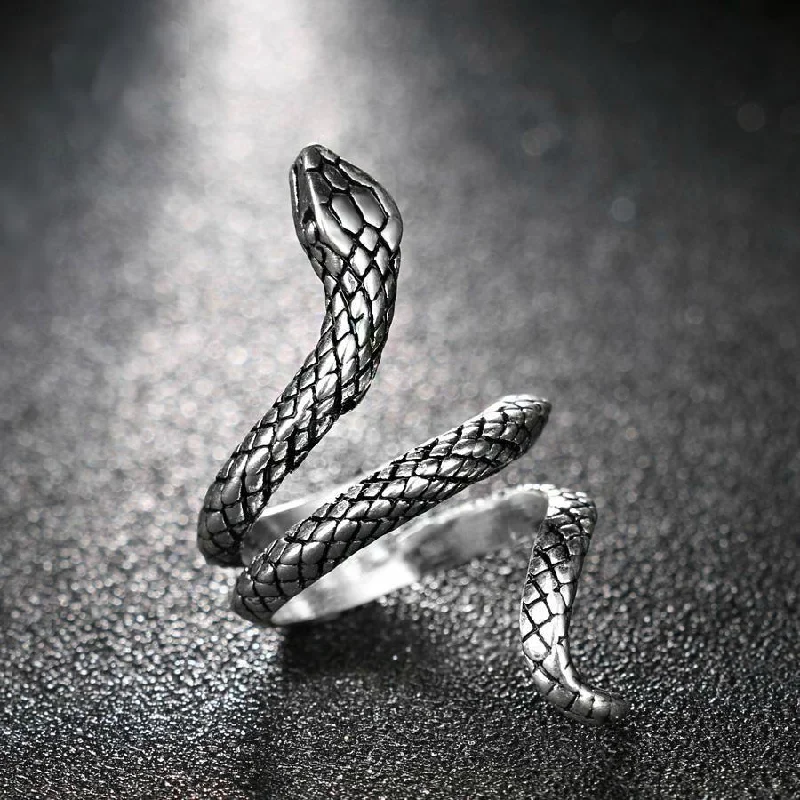 Silver Serpent Ring