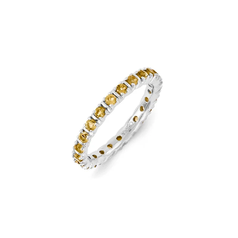 Sterling Silver Stackable Expressions Citrine Ring | QSK1197