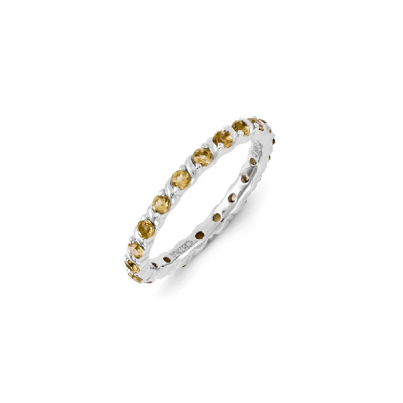 Sterling Silver Stackable Expressions Citrine Ring | QSK1207